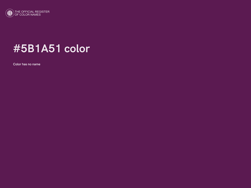 #5B1A51 color image