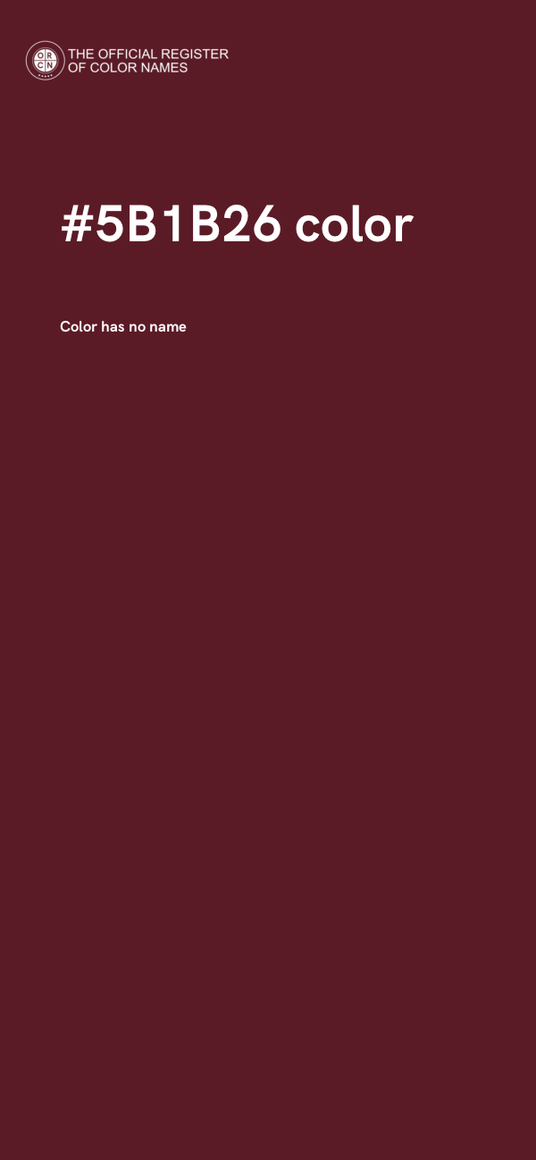 #5B1B26 color image