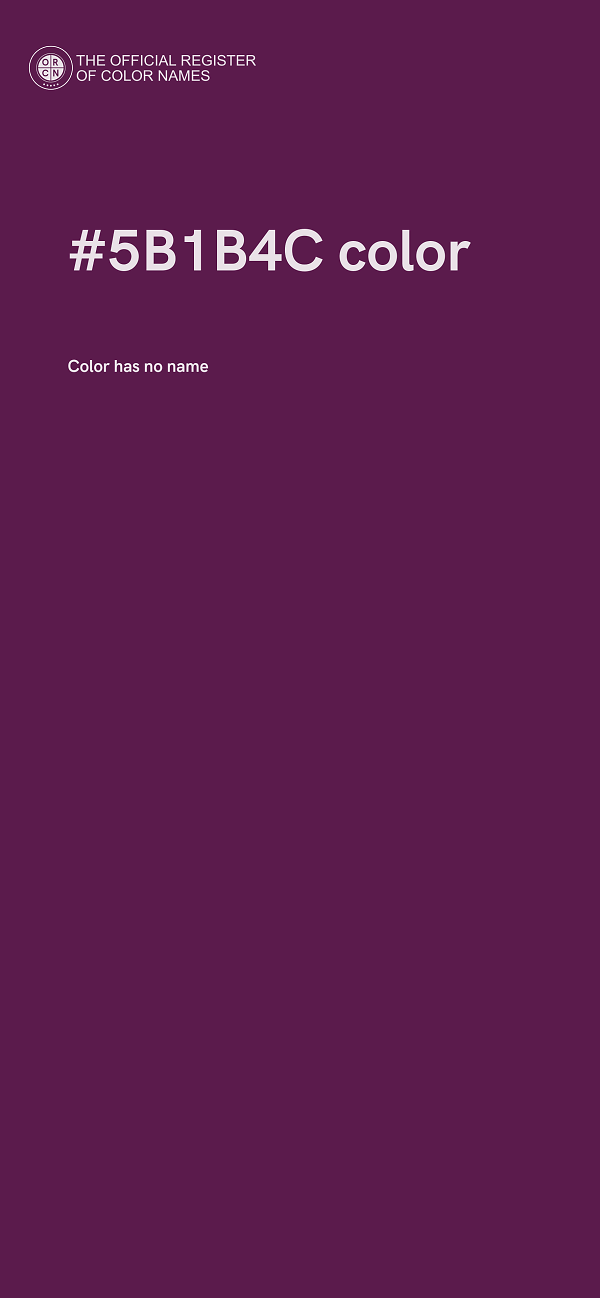 #5B1B4C color image