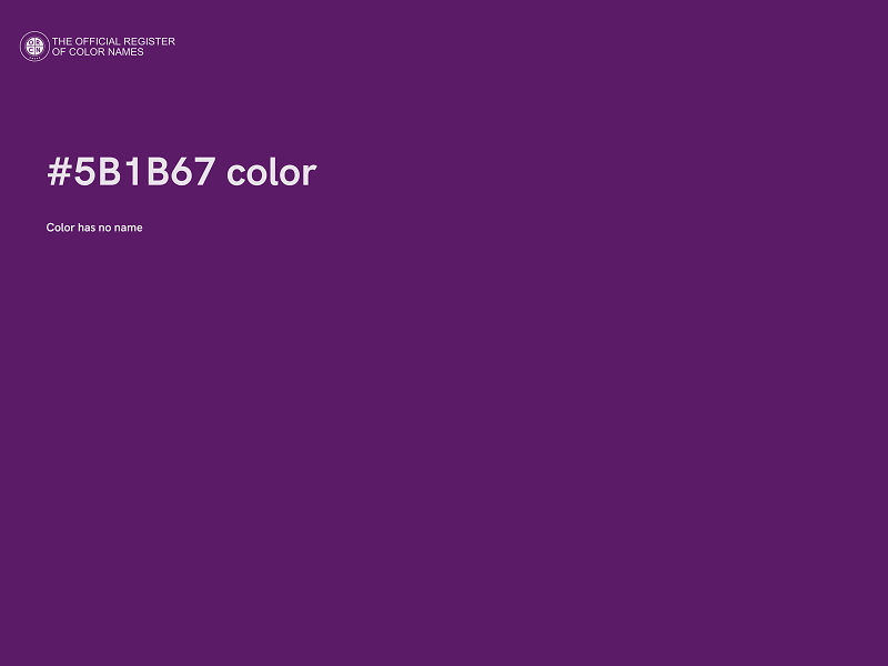 #5B1B67 color image