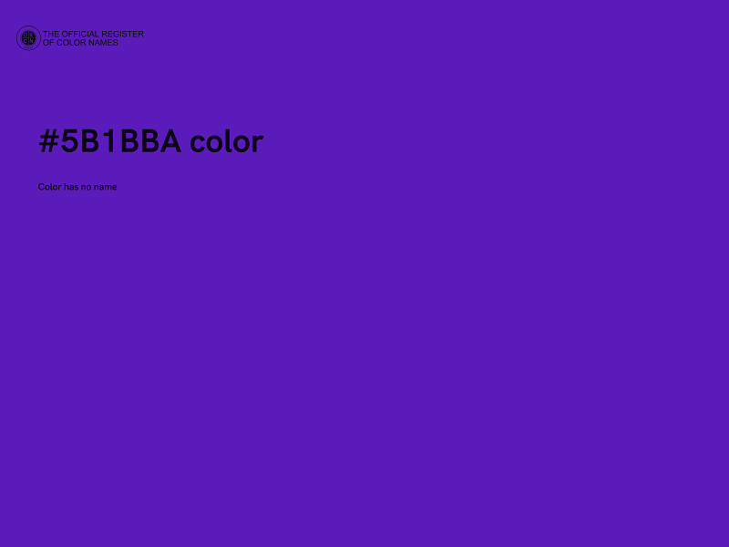 #5B1BBA color image