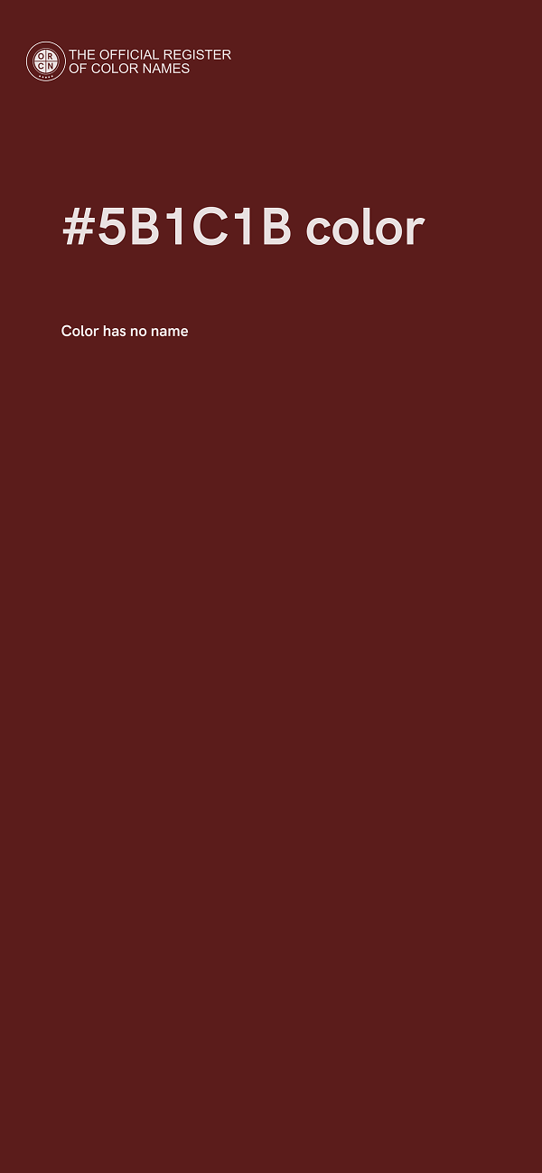 #5B1C1B color image