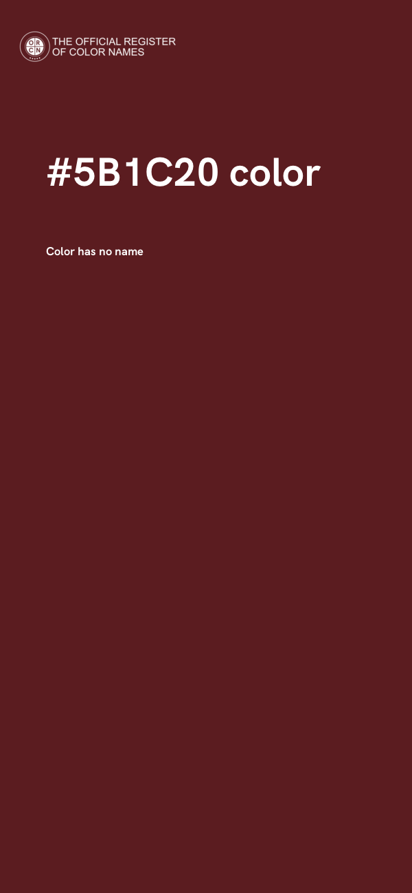 #5B1C20 color image