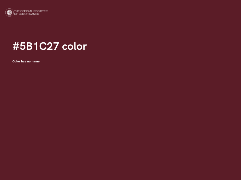 #5B1C27 color image