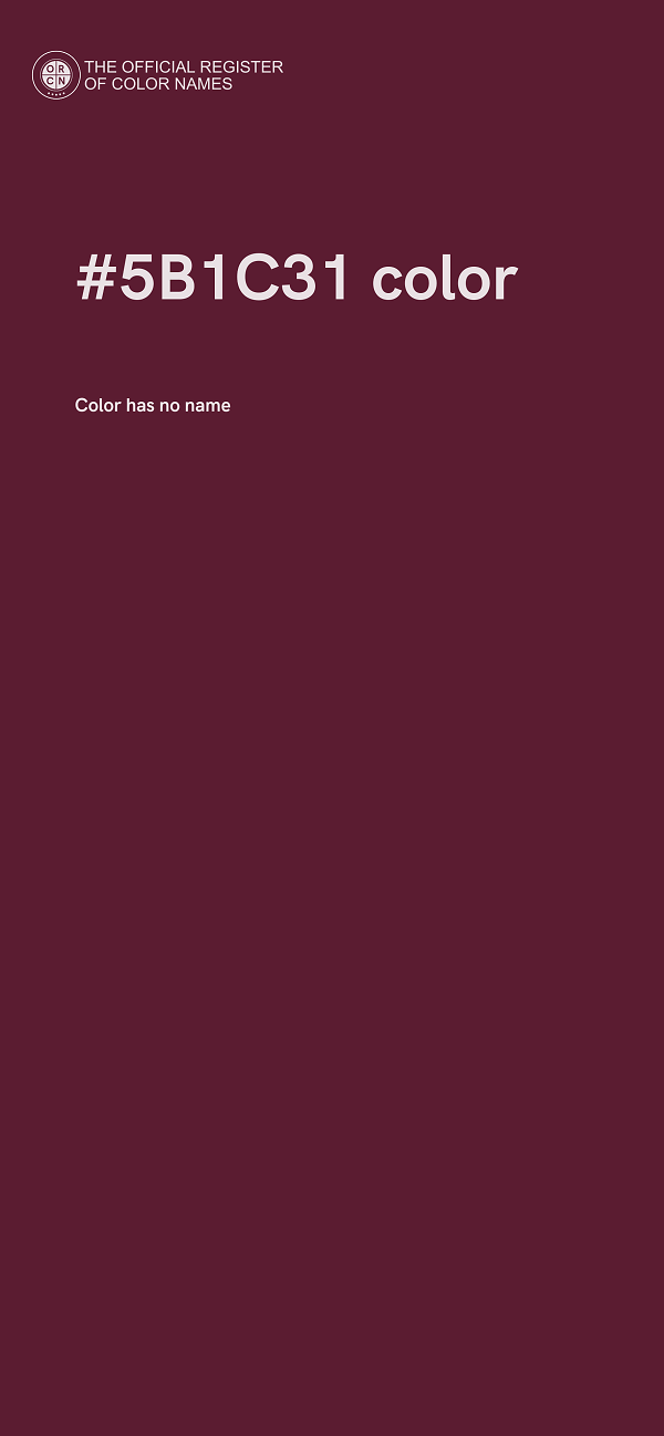 #5B1C31 color image