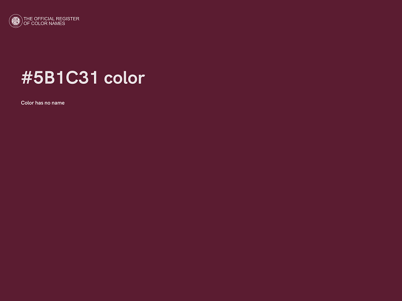 #5B1C31 color image