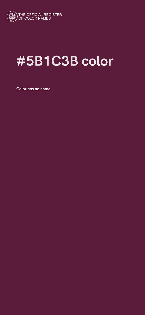 #5B1C3B color image