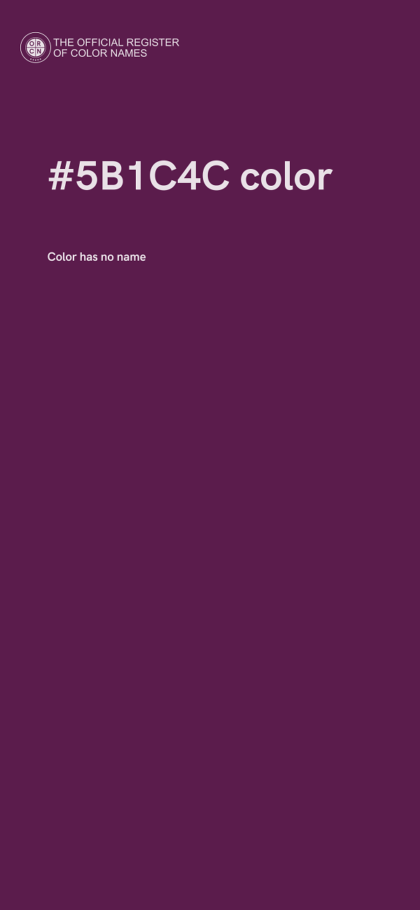 #5B1C4C color image