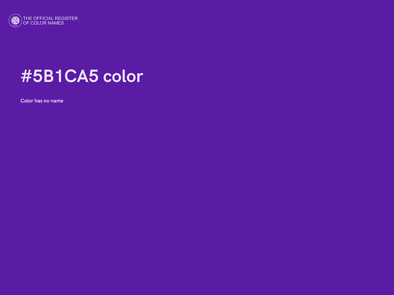 #5B1CA5 color image