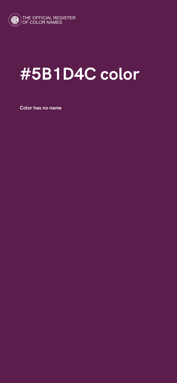 #5B1D4C color image