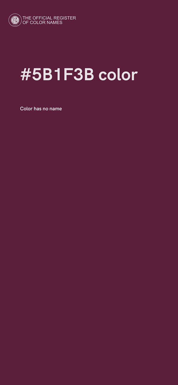 #5B1F3B color image