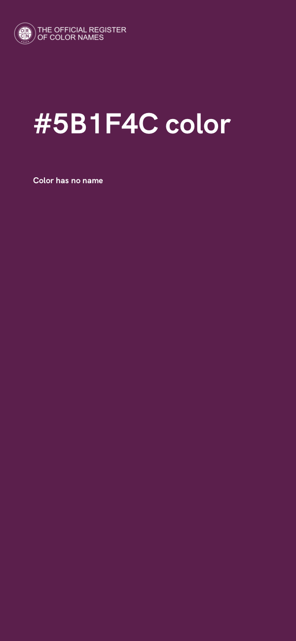 #5B1F4C color image