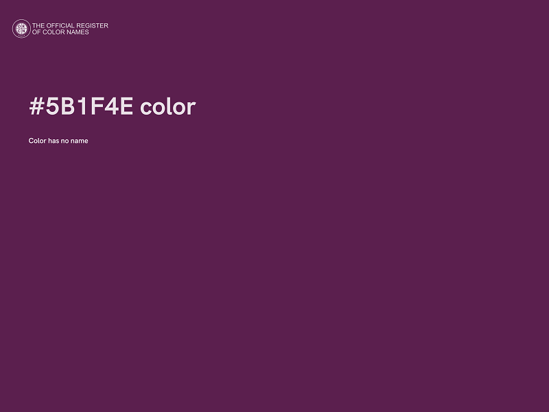 #5B1F4E color image