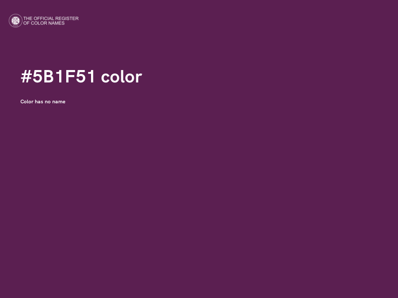 #5B1F51 color image