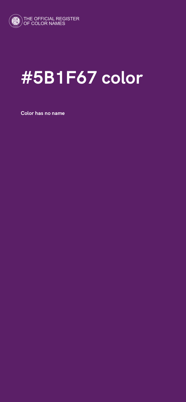 #5B1F67 color image
