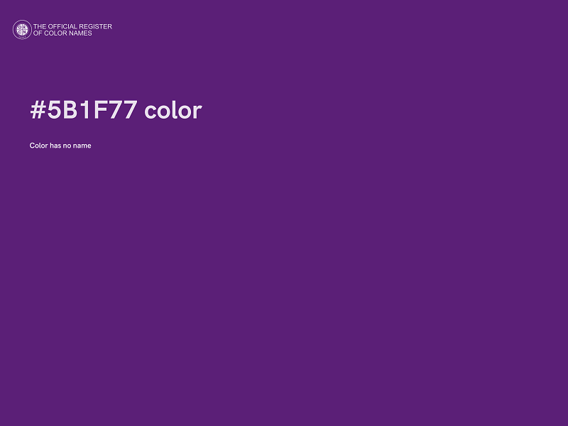 #5B1F77 color image