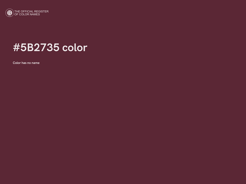 #5B2735 color image