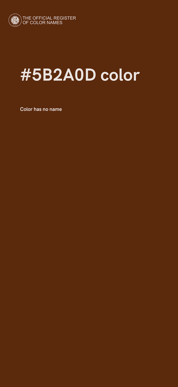 #5B2A0D color image