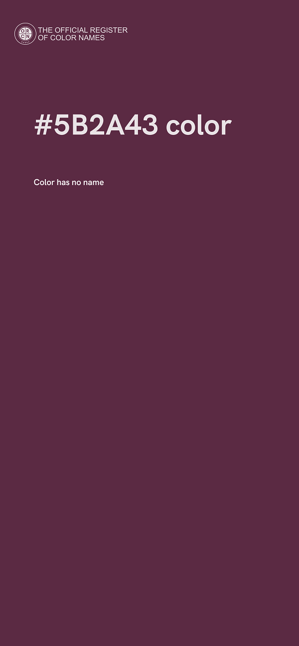 #5B2A43 color image