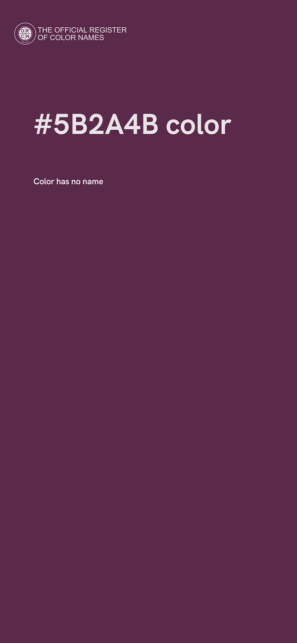 #5B2A4B color image