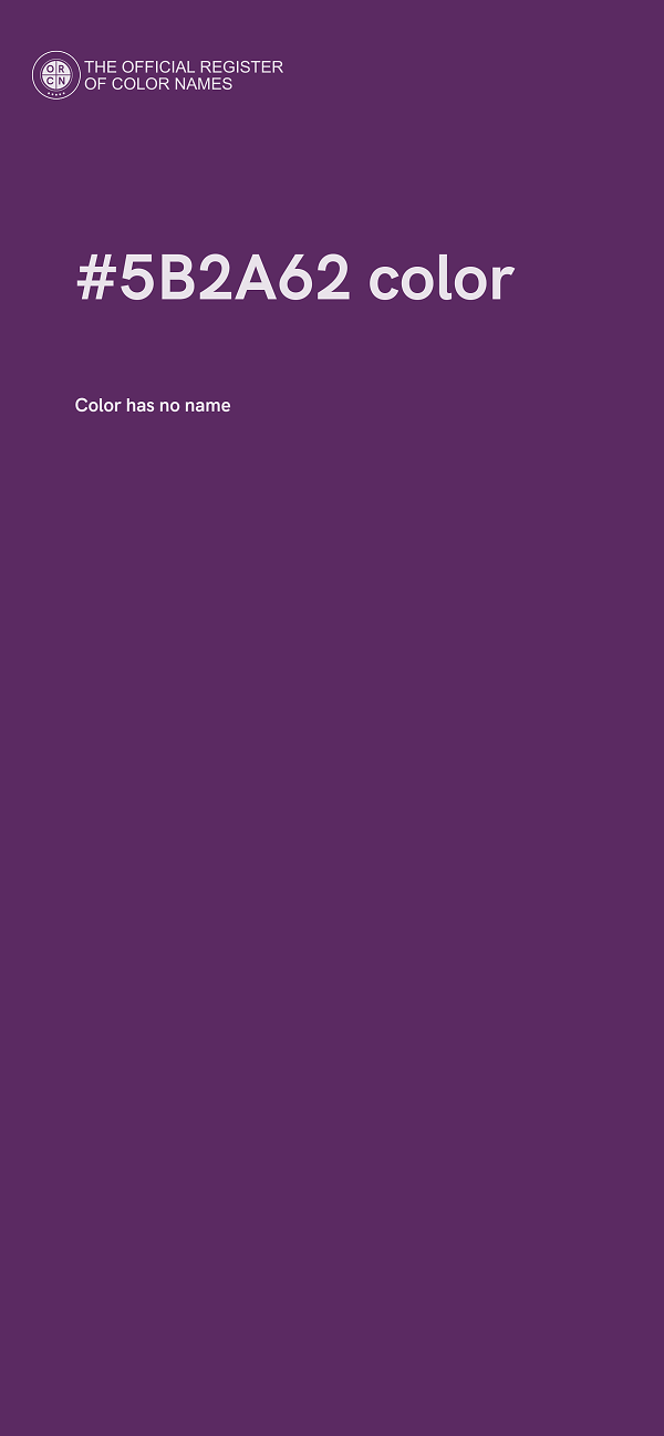 #5B2A62 color image
