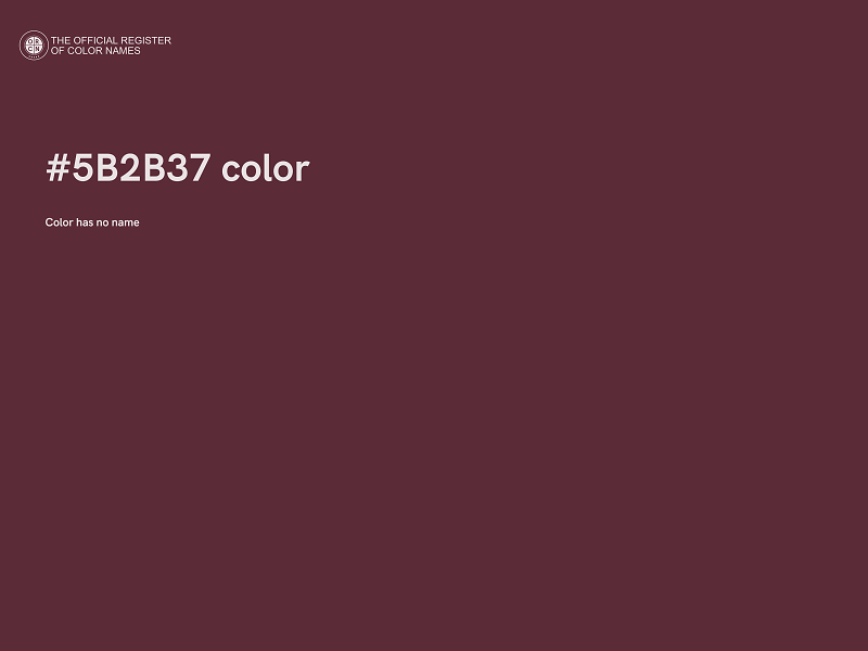 #5B2B37 color image