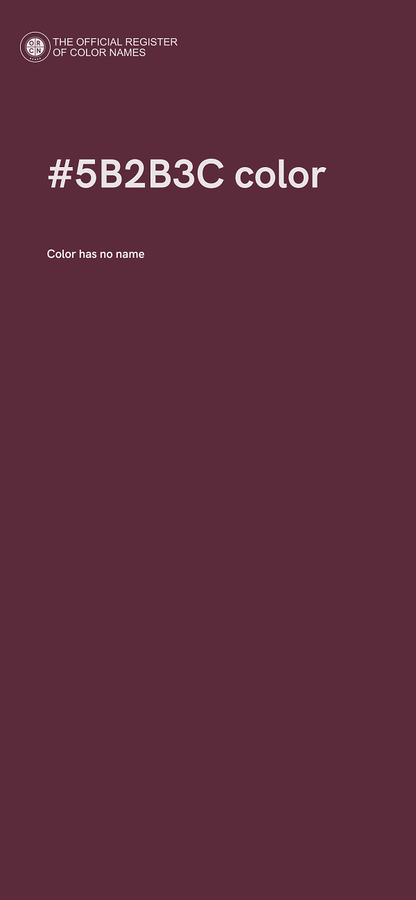 #5B2B3C color image