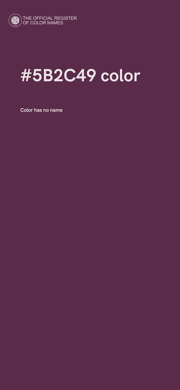 #5B2C49 color image