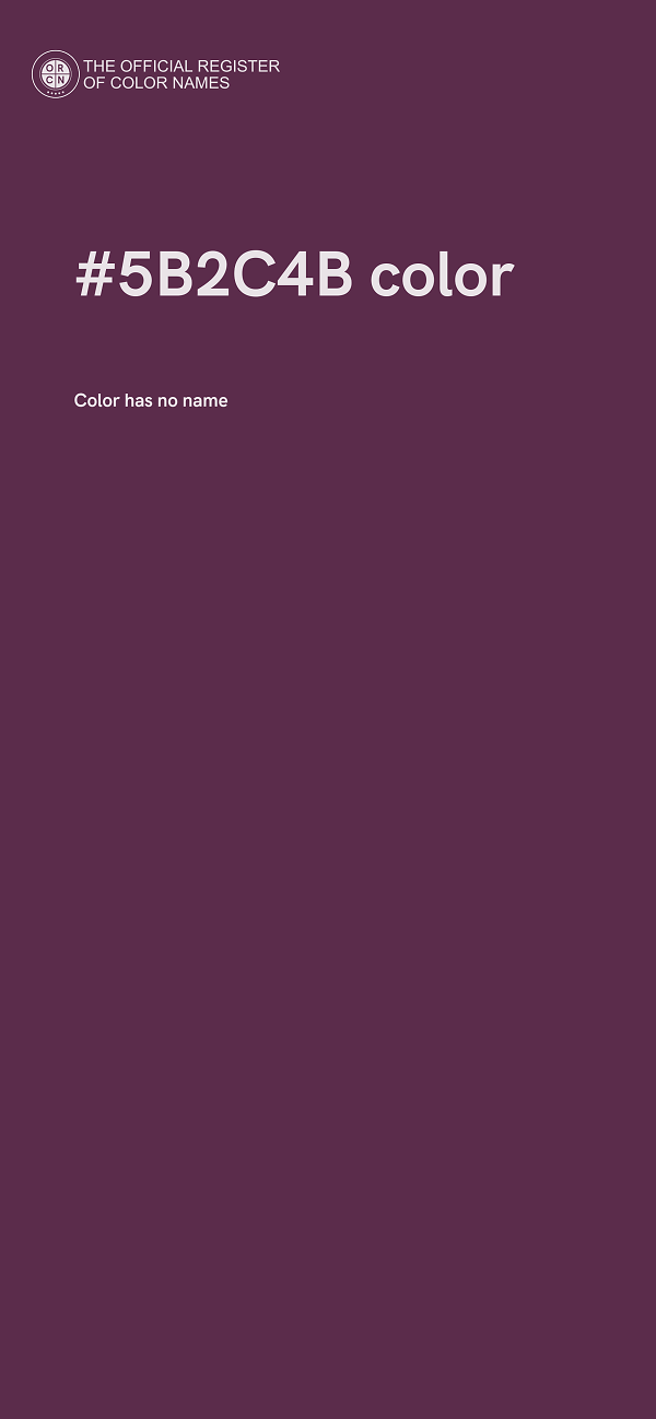 #5B2C4B color image