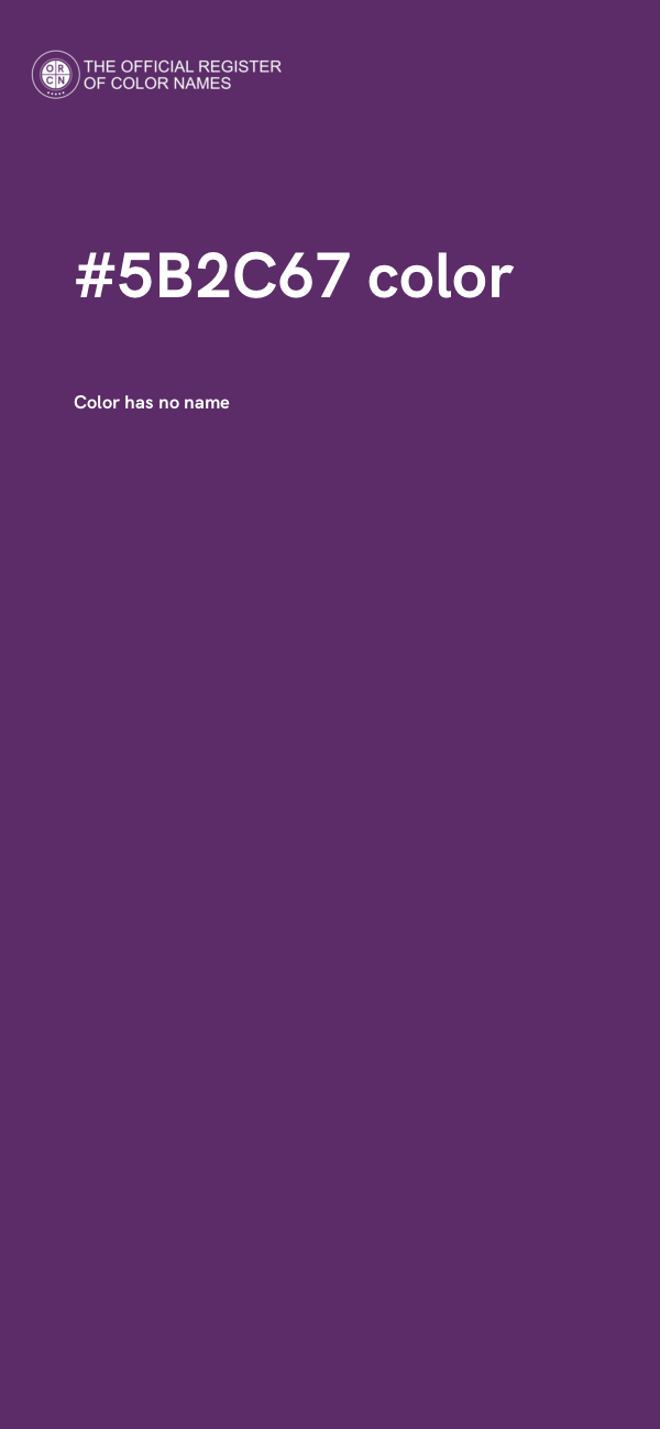 #5B2C67 color image