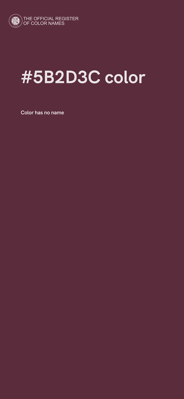 #5B2D3C color image