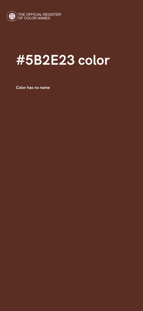 #5B2E23 color image