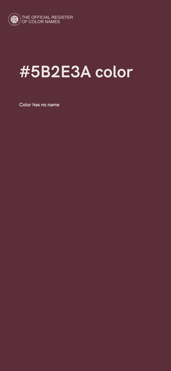 #5B2E3A color image