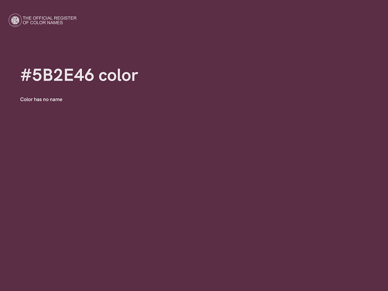 #5B2E46 color image