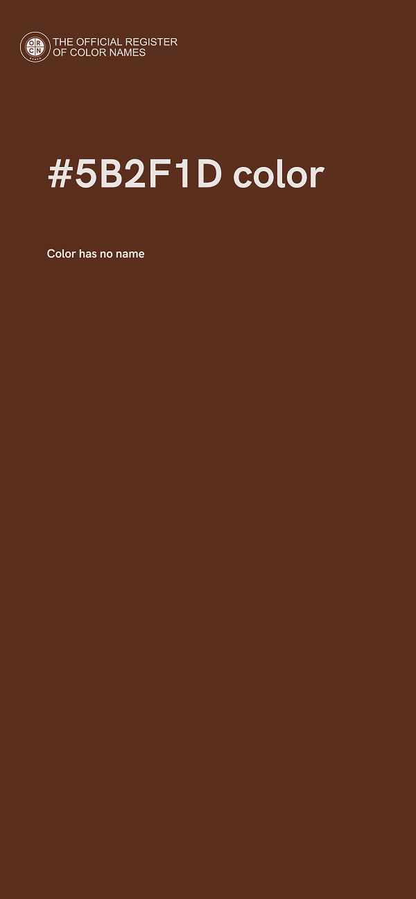 #5B2F1D color image