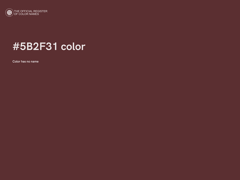 #5B2F31 color image