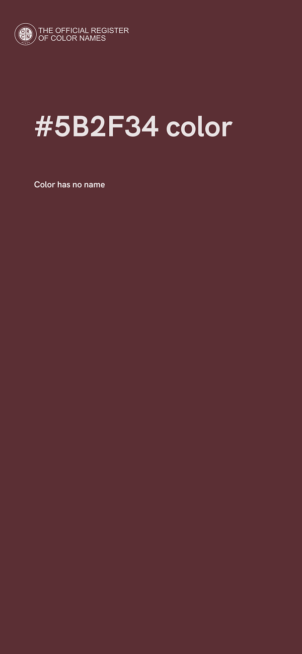 #5B2F34 color image