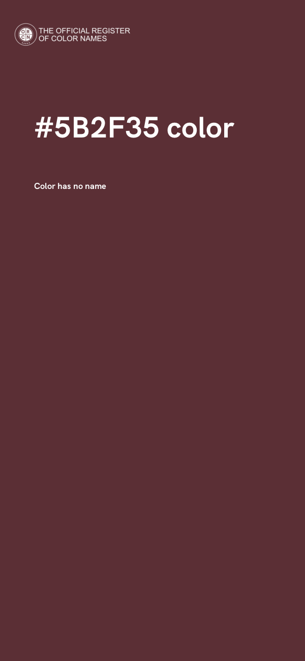 #5B2F35 color image