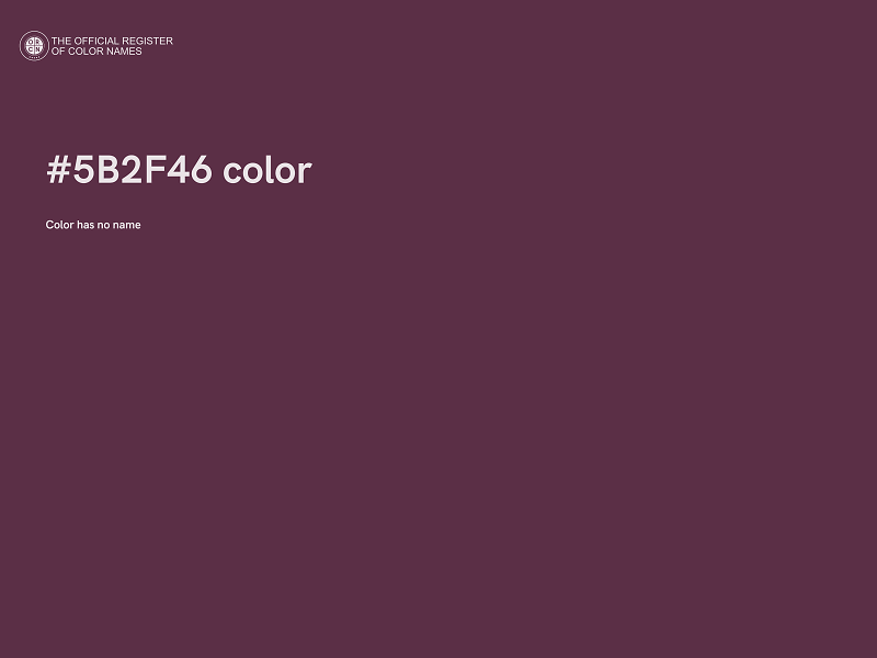 #5B2F46 color image