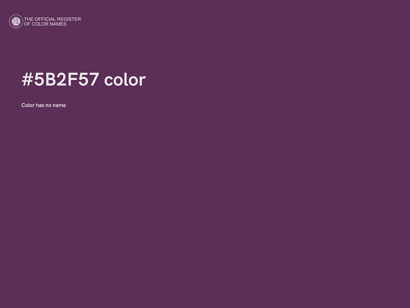 #5B2F57 color image