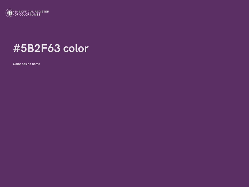 #5B2F63 color image