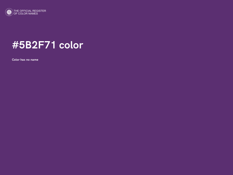 #5B2F71 color image