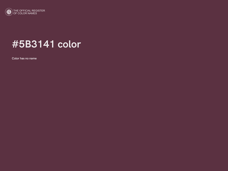 #5B3141 color image