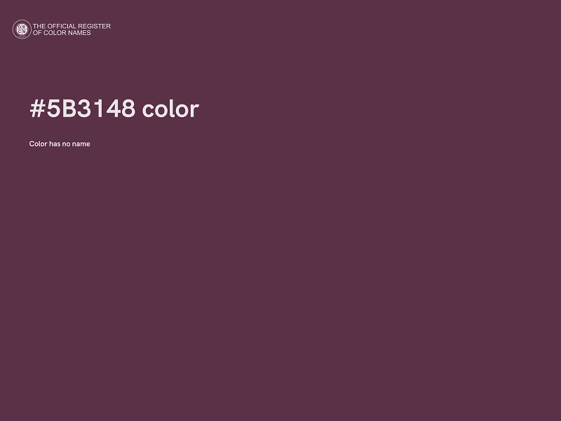 #5B3148 color image