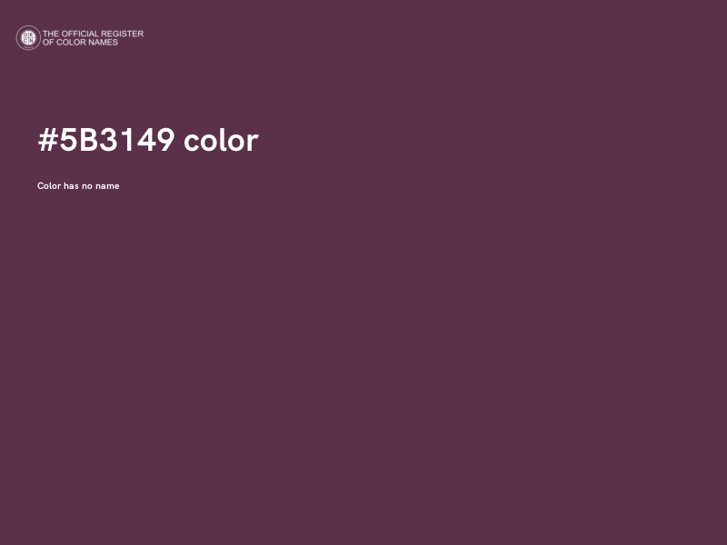 #5B3149 color image