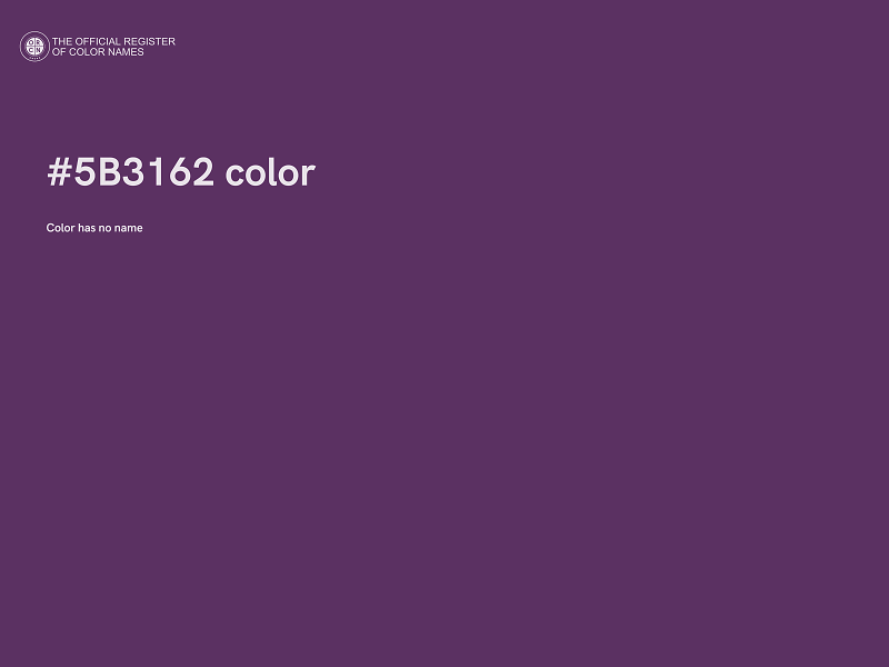 #5B3162 color image