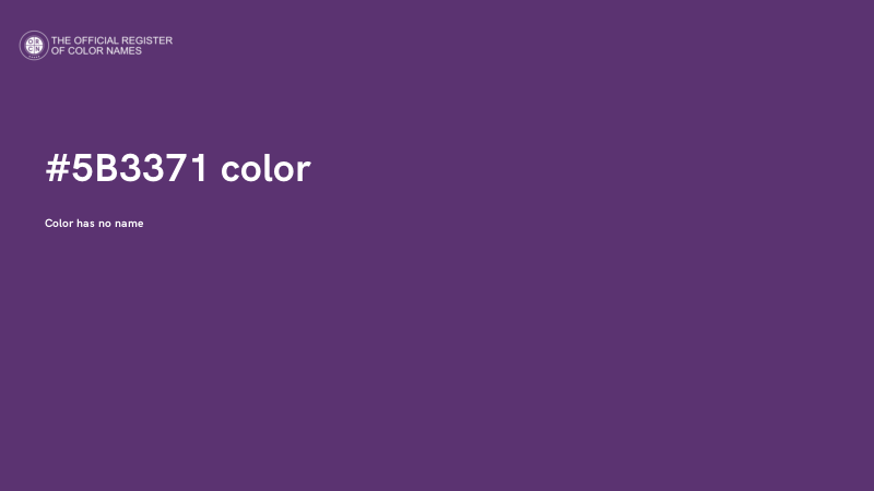 #5B3371 color image