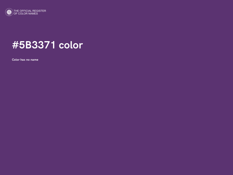 #5B3371 color image