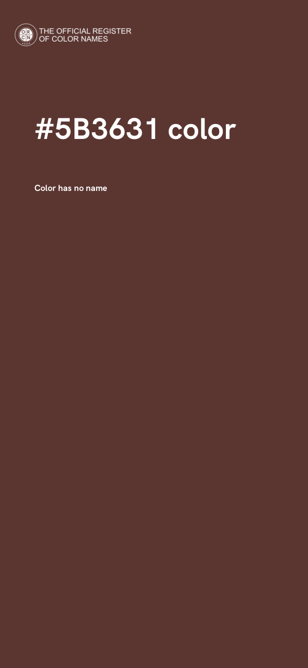 #5B3631 color image