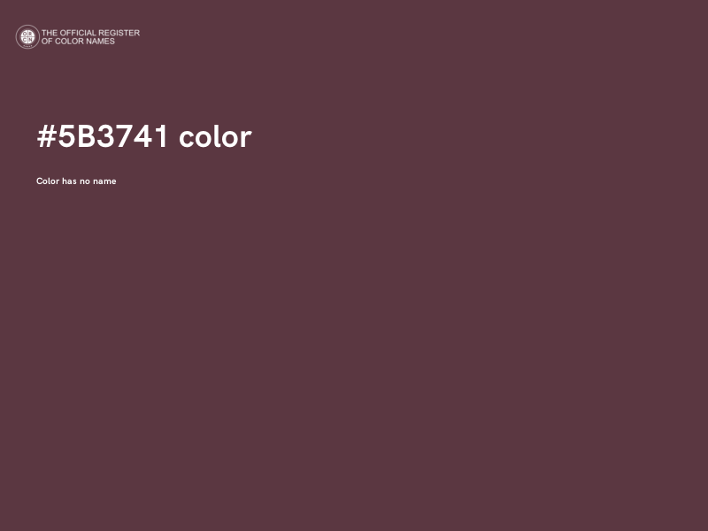 #5B3741 color image